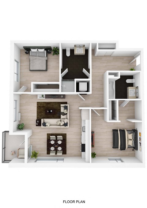 2 Bedroom F Floor Plan